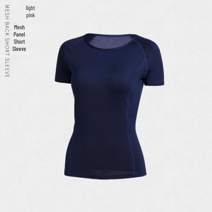 Women's Quick-Dry Mesh Yoga T-Shirt - Slimming, Breathable Summer Fitness Wear