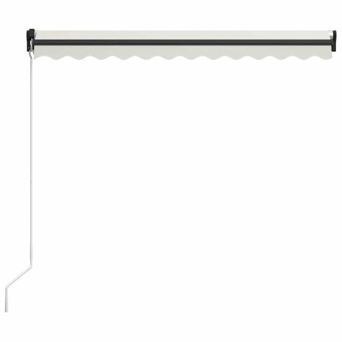 VidaXL Auvent manuel rétractable avec LED 300x250 cm Crème 3055221