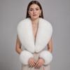Detachable Faux Fur Scarf Shawl Warm Texture Neck Warmer Collar Cuffs Set  Birthday Party