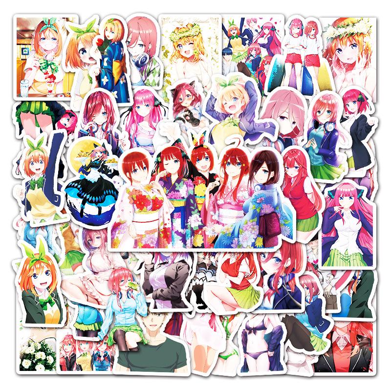 Pack of 50 Bride Anime Cartoon Graffiti Stickers for Laptop, Car, or Suitcase
