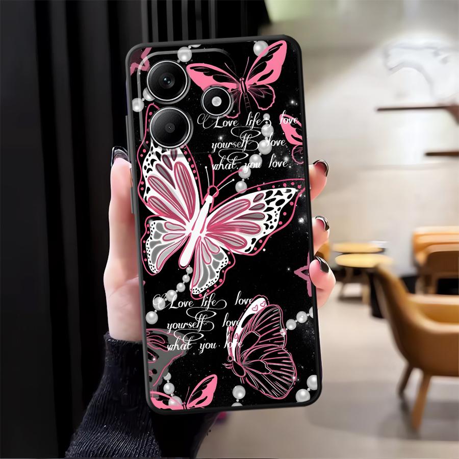 Simple Butterfly Phone Cover Case for Xiaomi Redmi Note 14 13 Pro Plus 14C 10 12C 13C 12 11 9 8 7 A1 K80 A4 A5 A3 A1 K40 A2