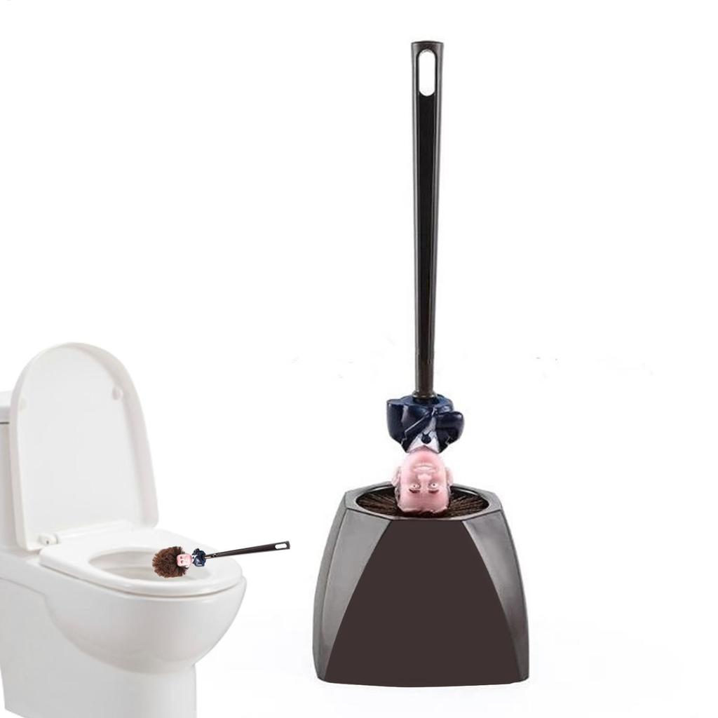 Szczotka do WC Szczotka do Toalety Emmanuel Macron Szczotka Kreskówka Szczotka do Toalety z Uchwytem Kreatywny Środek do Czyszczenia Łazienki Unikalny Prezent-Żart