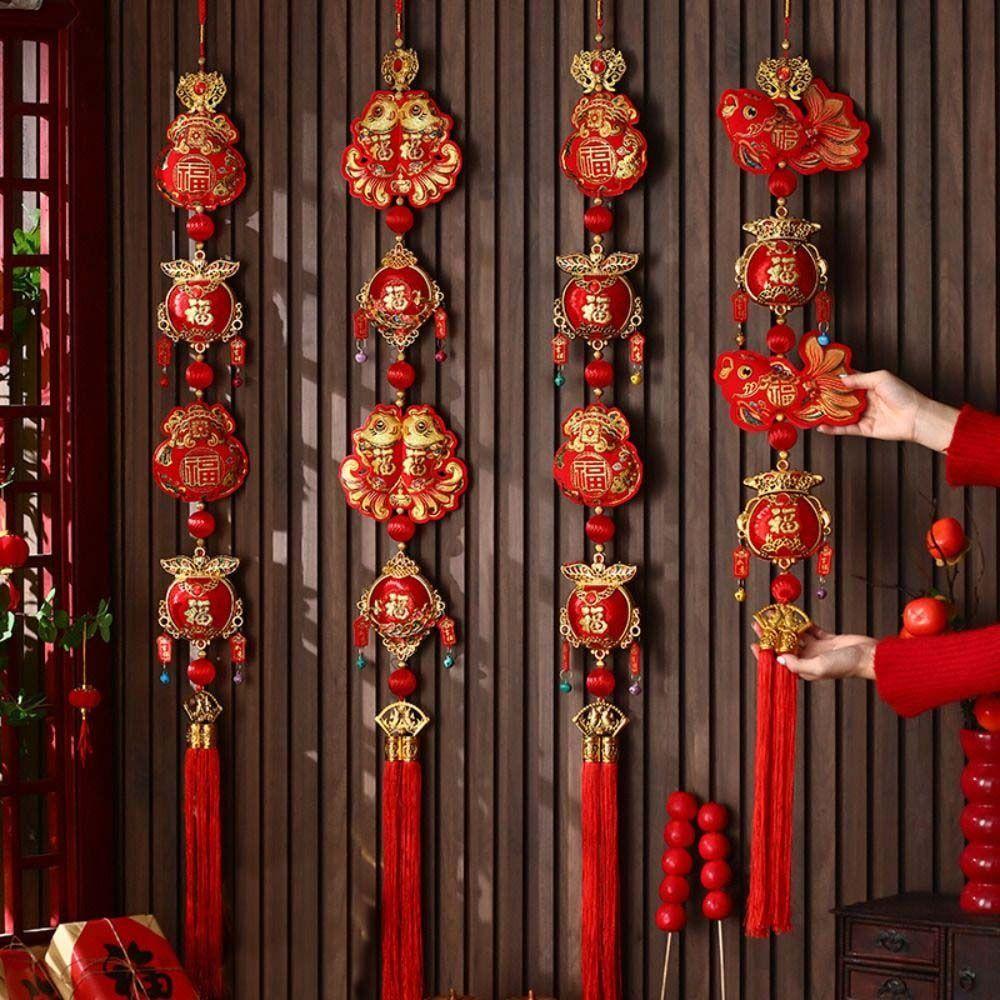 Fu Word New Year Hanging Ornaments Wind Chimes New Year Decorations  Spring Festival