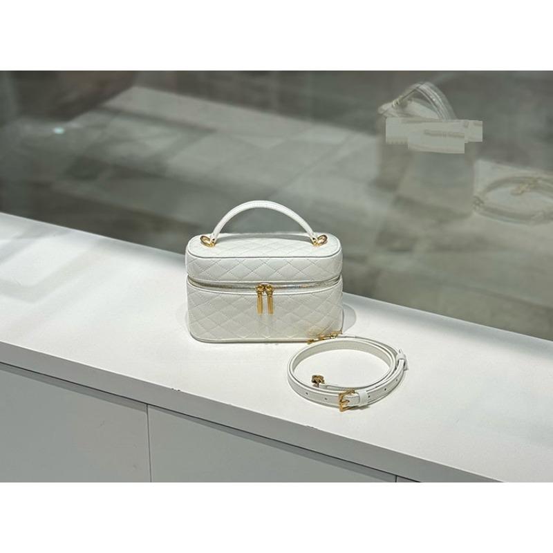 

Премиальная лакированная кожаная вечерняя сумка со слоями коровьей кожи и сетчатой косметичкой, одноплечевая, через плечо, маленькая квадратная сумка, сумка-коробка с двойной молнией 18x11x6.5cm белый