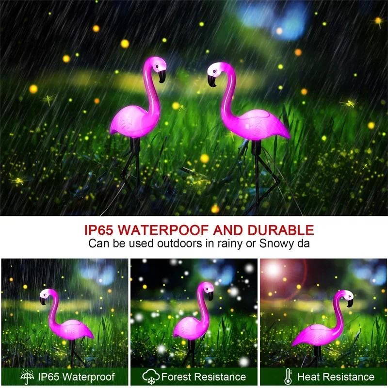 Solar Powered Waterproof Flamingo Spot Supply, Outdoor Courtyard Garden Simulation Decoration, Ground Plug-in Atmosphere Light