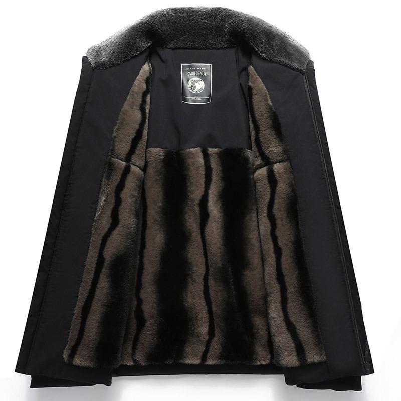 New dad winter coat piled thickened cotton-padded jacket winter cotton-padded jacket for the elderly men in winter