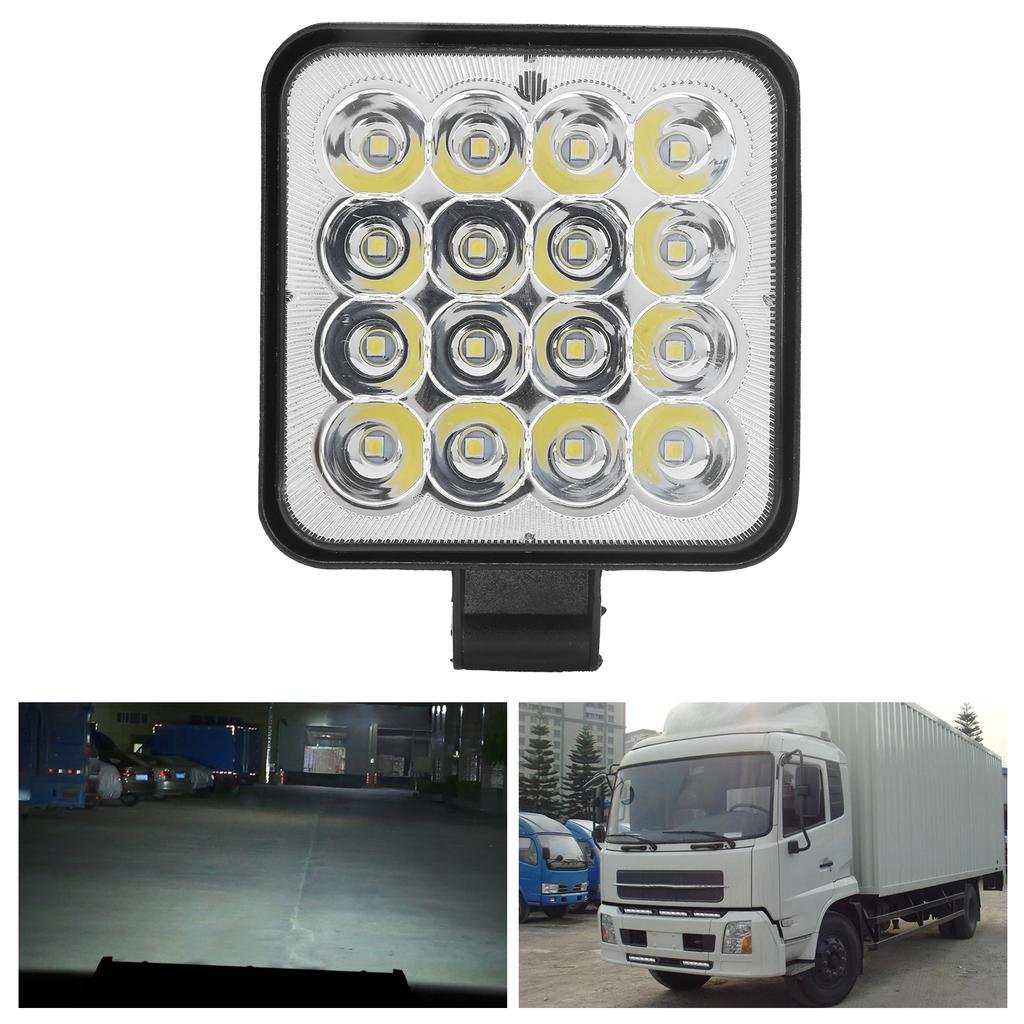 48W 16LED čtvercové pracovní světlo Jasné IP67 vodotěsná lampa pro auto motocykl nákladní automobil loď