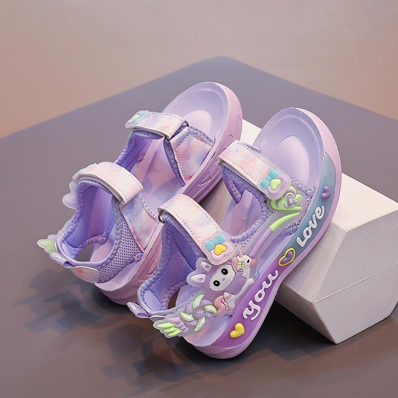 

Anti-slip New Style Soft-Topped Fashion Beach Shoes for Girls Sandals 26 фиолетовый
