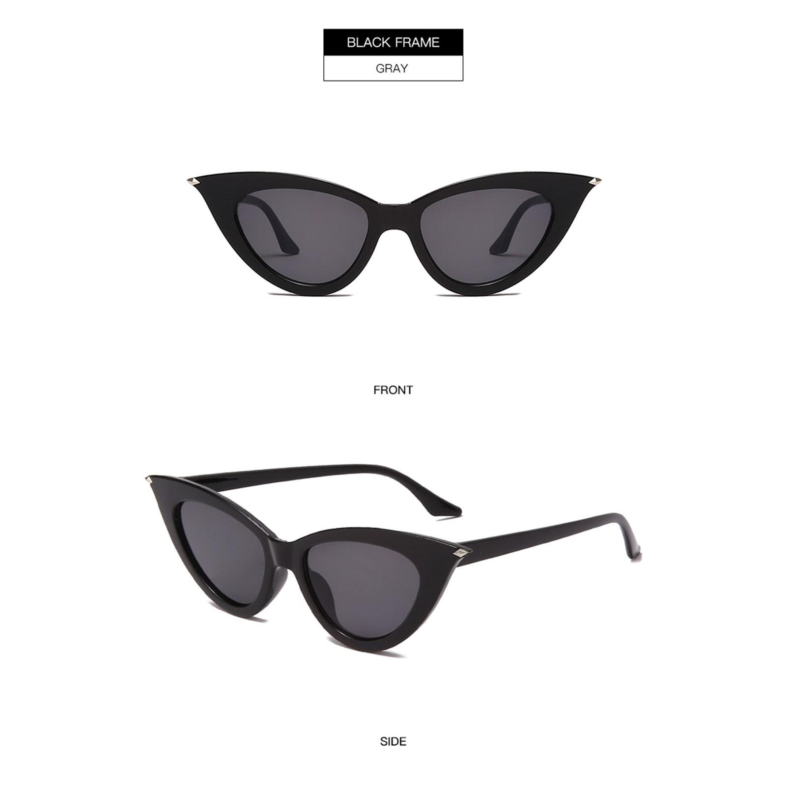 Fashionable Rice Nail Sunglasses Small Frame Sunglasses Fashionable Women Street Photography Glasses чёрный