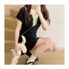 Summer Soft Girl Japanese Lace Polo Dress: Cute, Versatile A-line with Waist-Cinching Design for Women and Students