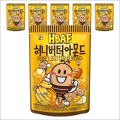 HBAF Medová máslová mandle (Sladké a máslové pražené mandle) 40 g x 6 balení