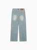 HANGTEN Men'S Elastic Waist Ultra Soft Wide Denim Pants_295(10570-055-404-10)