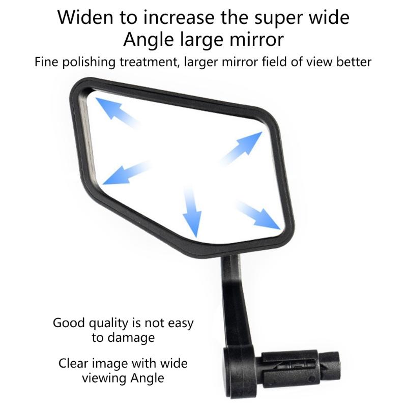 Bike Bar End Looking Glasses Adjustable Handlebar Rearview Looking Glasses Wide Angles Safety Looking Glasses for Electric Bike Riding Cycling