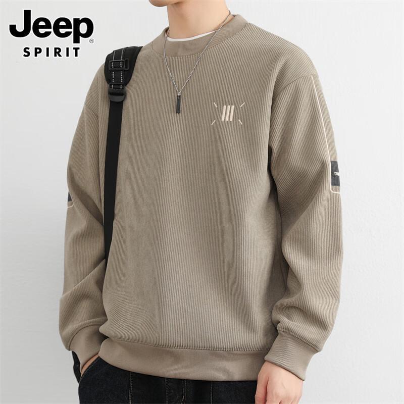 JEEP SPIRIT Men's Heavyweight Crewneck Sweatshirt