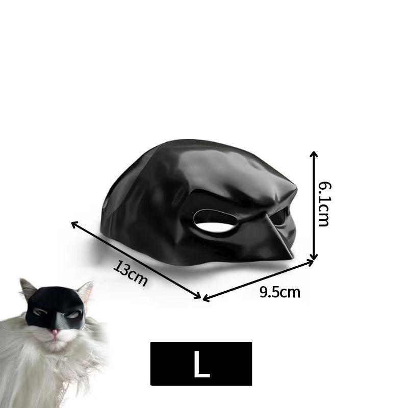 Cat Bat Mask Funny Black Bat Shaped Pet Cat Helmet Mask Halloween Costumes Accessories for Cats Photo Props Halloween Decoration