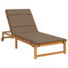 Sun Lounger Cushion GEMERT 100percent  Polyester Taupe 200 X 80 X 3 Cm