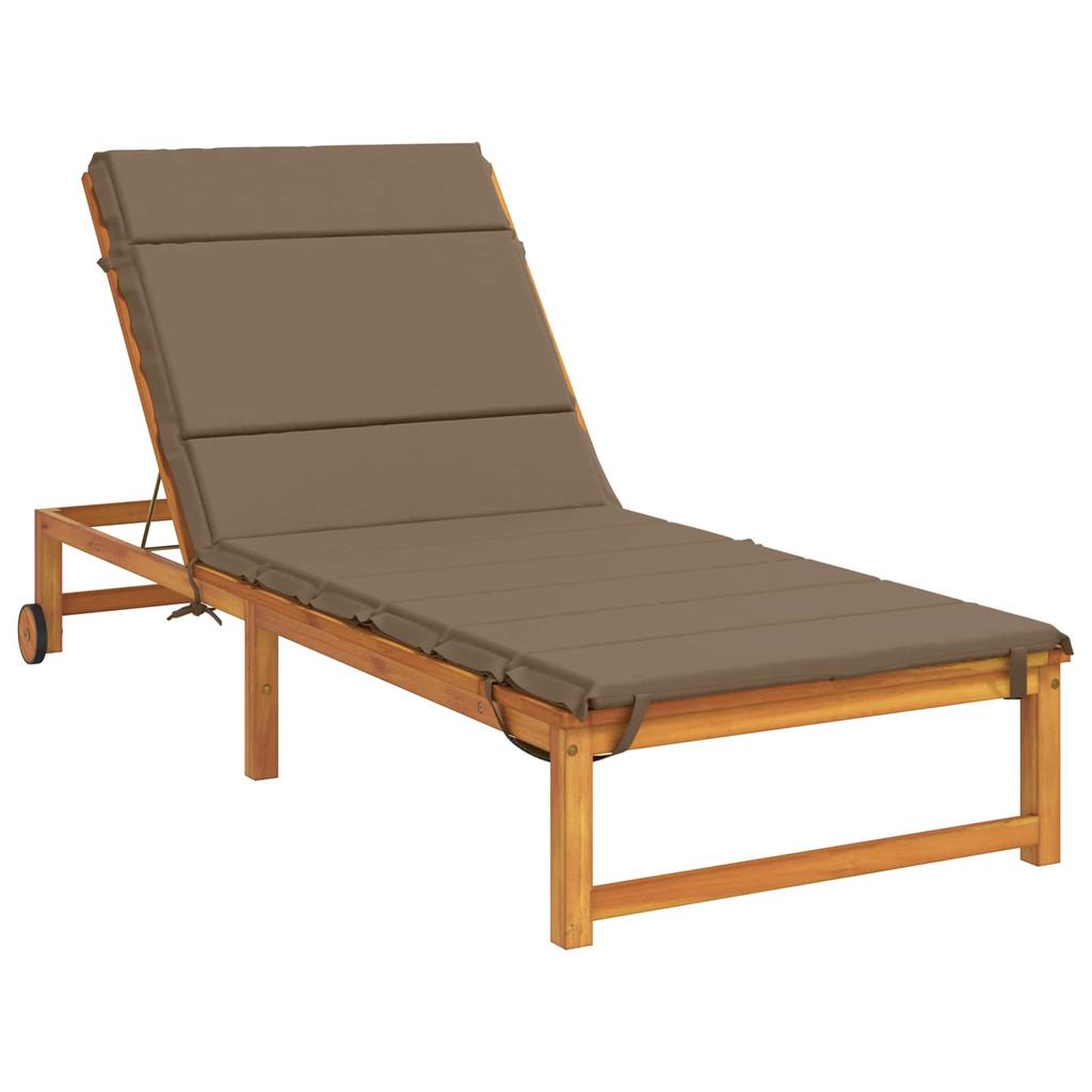 Sun Lounger Cushion GEMERT 100percent Polyester Taupe 200 X 80 X 3 Cm