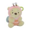 12cm Sweet Family Pooh Plush Toys Charm Cute Winnie Eeyore Bee Bear Dolls Keychain Gifts