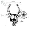 ZS 1 PC Punk Gothic Skull Stud Earring For Men Women Spider Snake Earrings Ear Studs Cartilage Helix Lobe Piercing Jewelry 16G