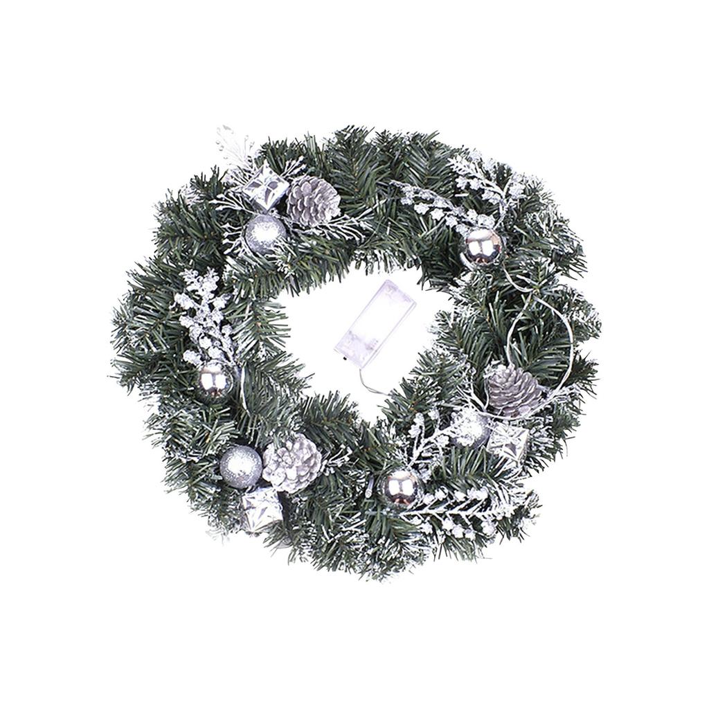 Christmas Wreath Berry Wreath Handmade Flower Front Door Antique Wreath Flocking Mixed Decorations Christmas Decorations
