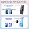 Silicone World Magnetic Folding Mobile Phone Grip Holder Socket Support for Magsafe Ring Finger Expanding Stand Portable Bracket