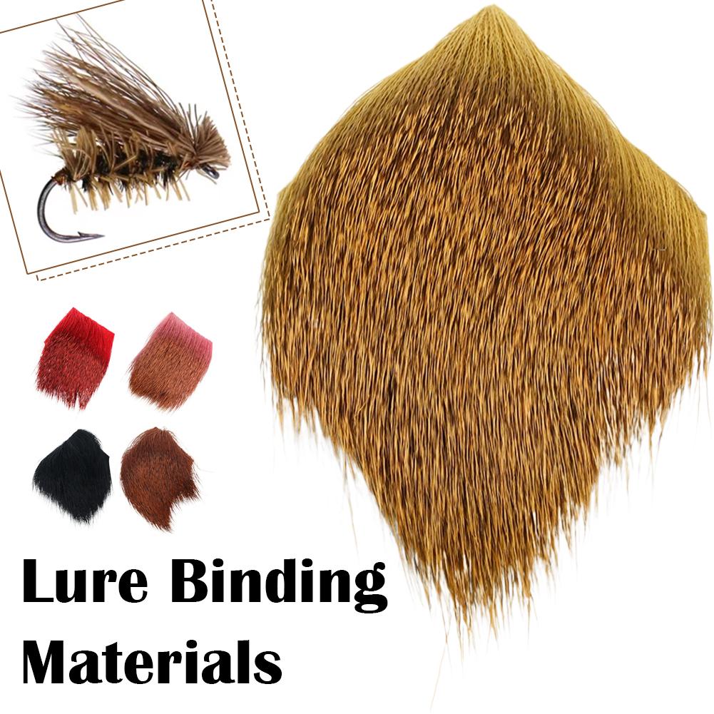 5cm X 5cm Fly Tying Material Natural&Dyed Deer Hair For Nymph Dry Fly Streamers Elk Hair Caddis Flies For Trout Fishing Lures