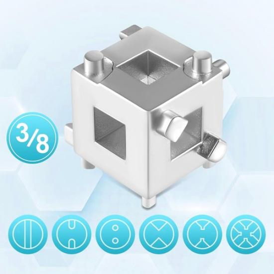3/8" Cube Brake Caliper Compression Tool, Stainless Steel Disc Brake Piston C