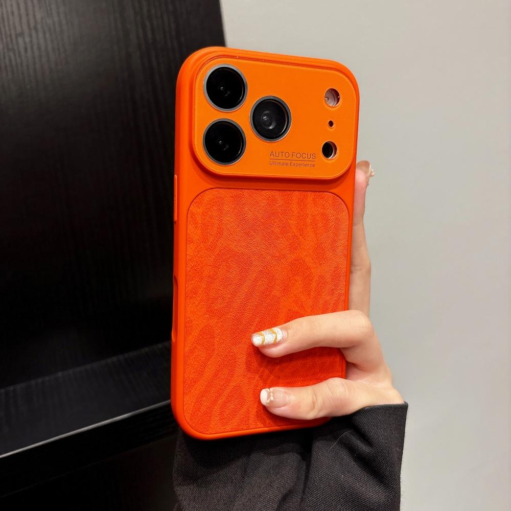 

Luxury Leather PU Leopard Print Texture Phone Case For iPhone 17 16 15 14 13 Pro Max Matte Shockproof Bumper Large Window Cover iPhone17