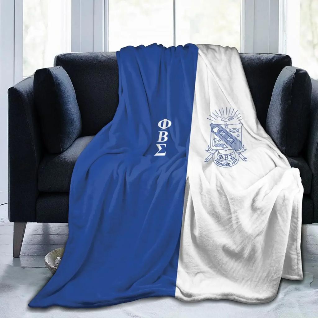 3D Print Phi Beta Sigma Fraternity PBS Blanket Soft Sofa Cover Throw Blanket Fleece Tapestry Warm Bed Blankets for Bedroom Couch