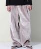 Deumakeu Velvet Laminated Single-Pleat Real Wide Pants Beige