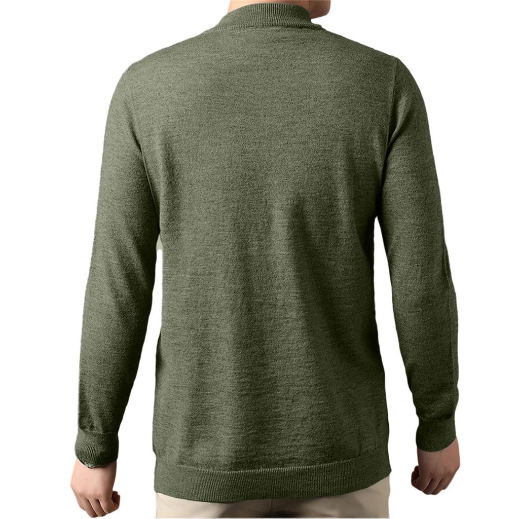 Men  Trend  Leisure  Half Zipper  Standing Collar  Knitted Sweater  Sweater
