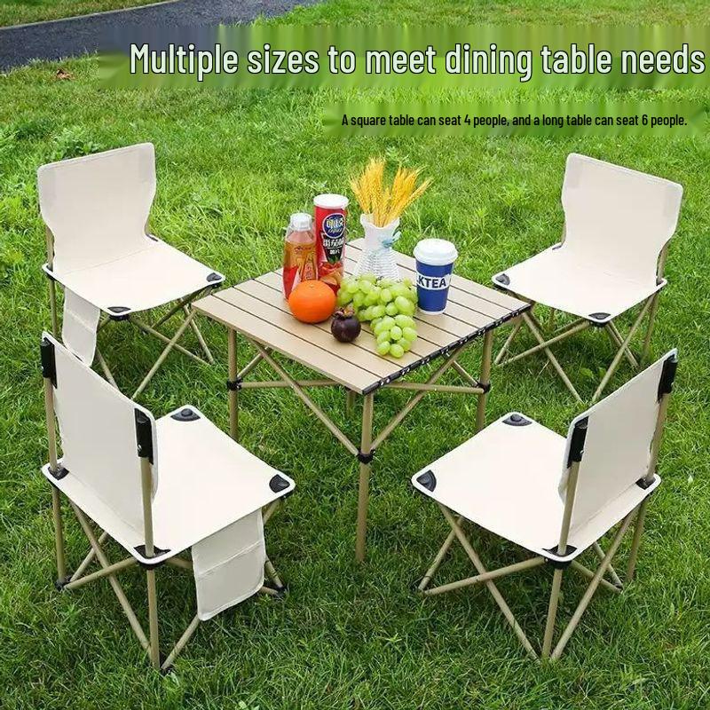 Sturdy Outdoor Folding Table and Chairs Set for Camping, Picnic, and BBQ