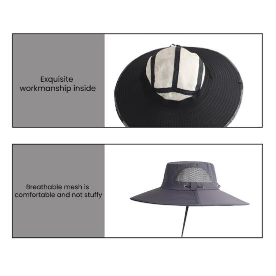Solar Fan Hat UPF 50+ UV Protection Hat with 2 Solar Fans USB Rechargeable Breathable Men Women