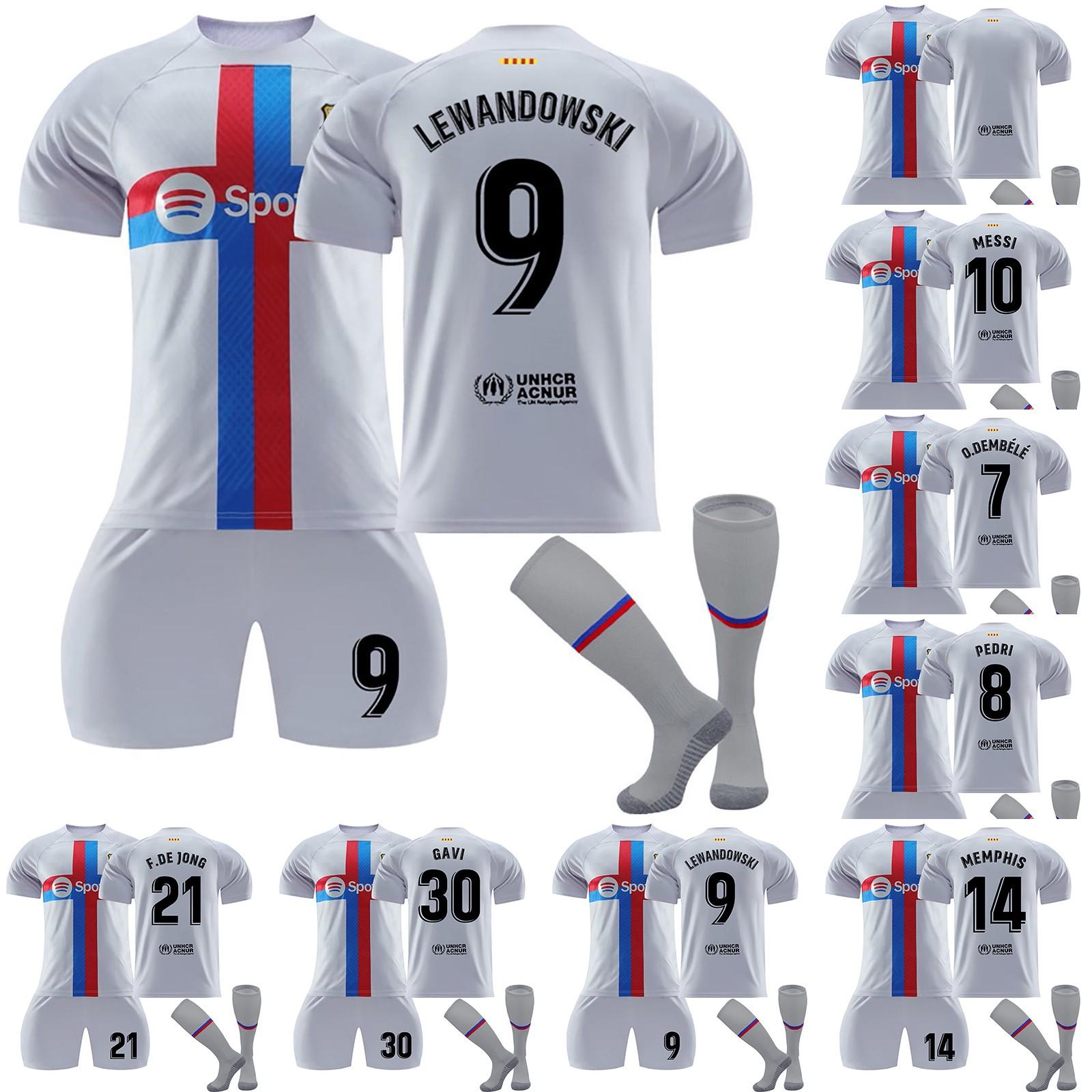 

22/23 Футбольные майки «Барселоны» Second Away, шорты, носки, комплект, новый сезон, шорты, носки, размеры для взрослых, наряды