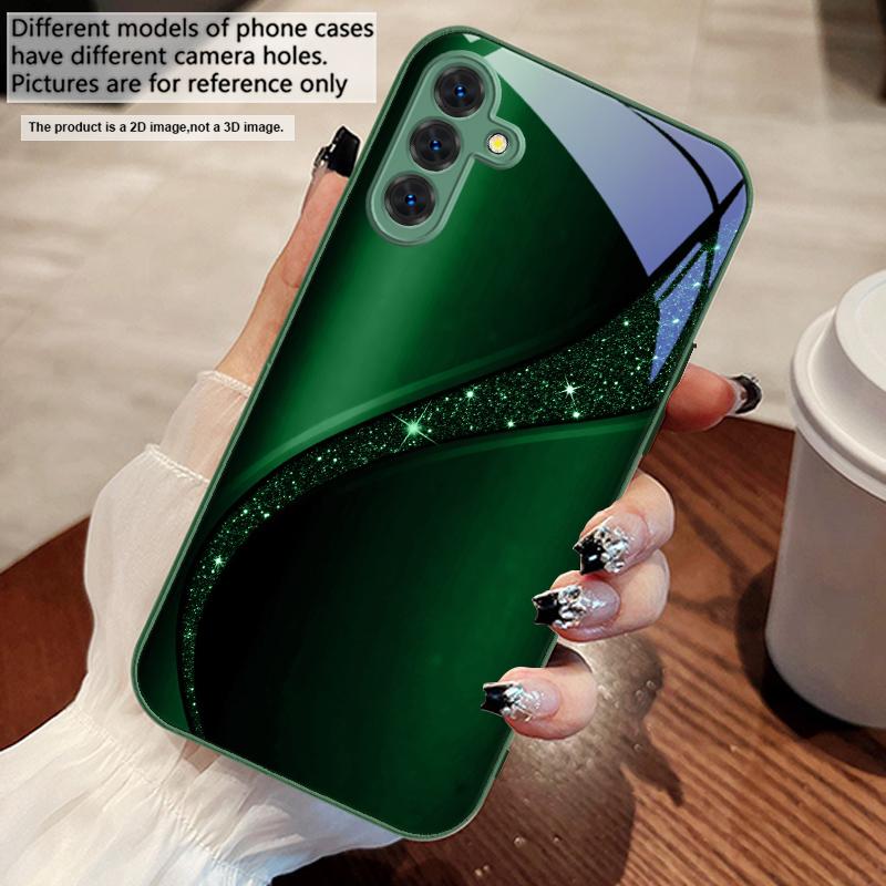 Brilliant golden galaxy For Samsung M02 12 Note 8 9 10 20 A 01 A02 A03 Core 04 05 06 10 12 13 14 15 A16 glass Ultra phone case