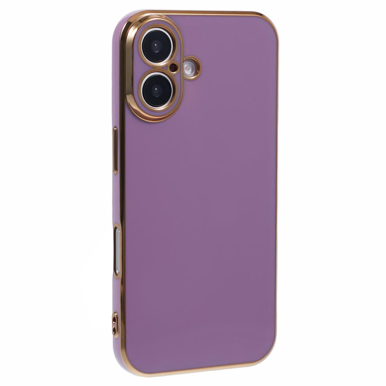 For iPhone 16 Plus Case TPU Slim Fit Shockproof Phone Cover 6D Electroplating G