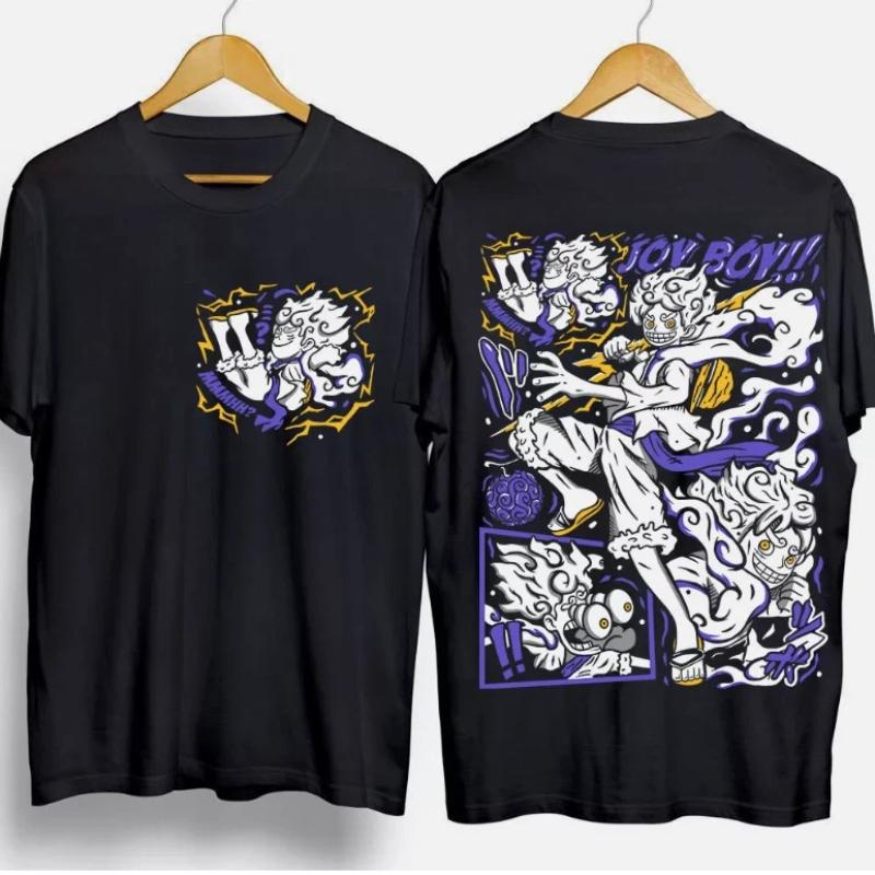 Luffy Sauron ONE PIECE T-shirt Print Two-dimensional Men's Summer New Men's and Women's Streetwear