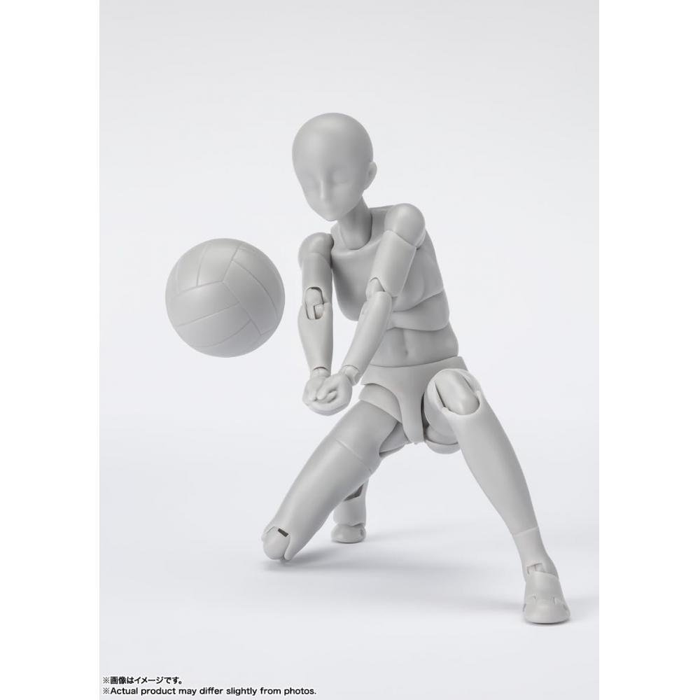 S.H.Figuarts Body-chan -Sports- Edition DX SET (Gray Color Ver.) Approx. 135mm PVC&ABS Painted Movable Figure