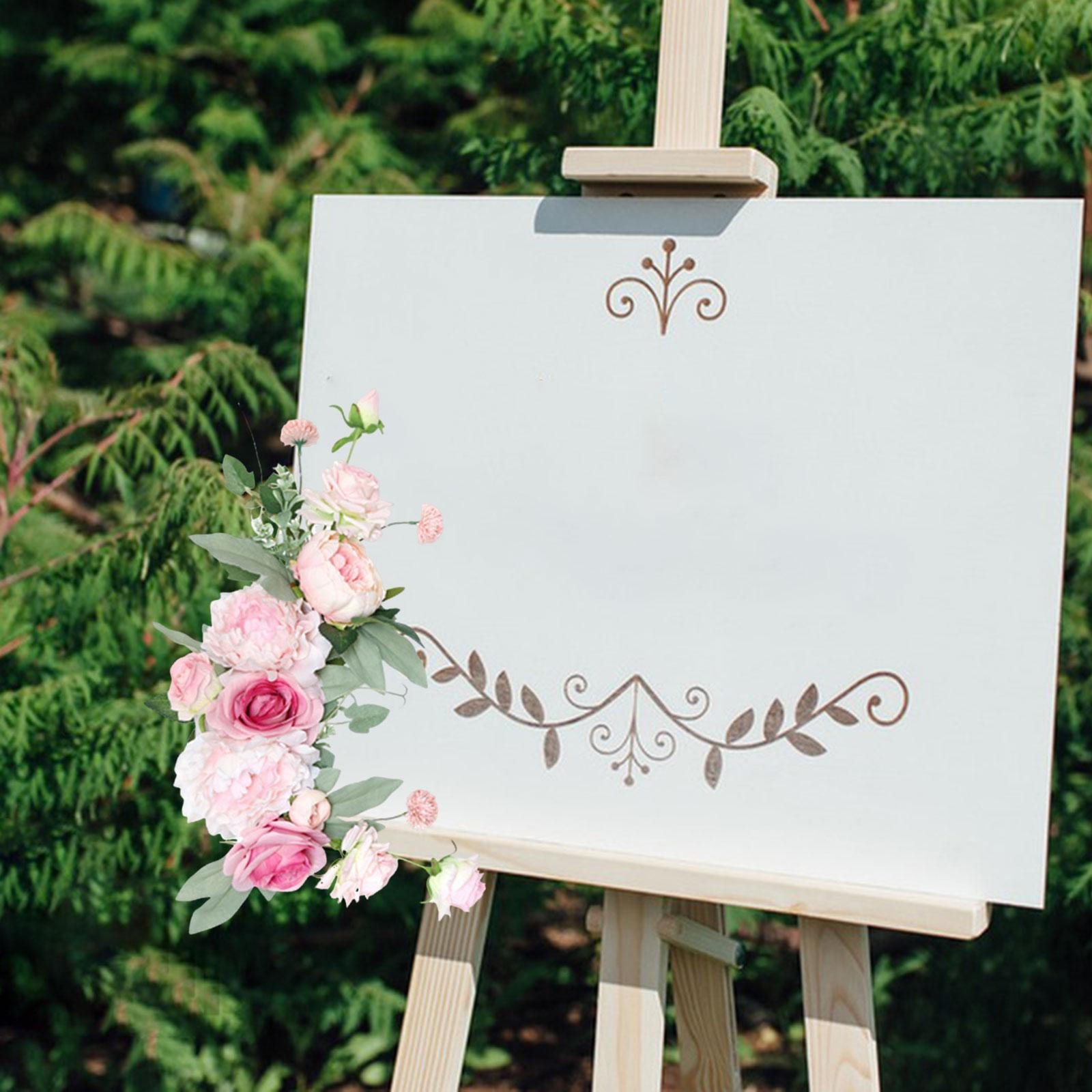 

Artificial Flower Garland for Wedding, Arch, Floral Backdrop, Fake Peony, Leaves, Silk Pink