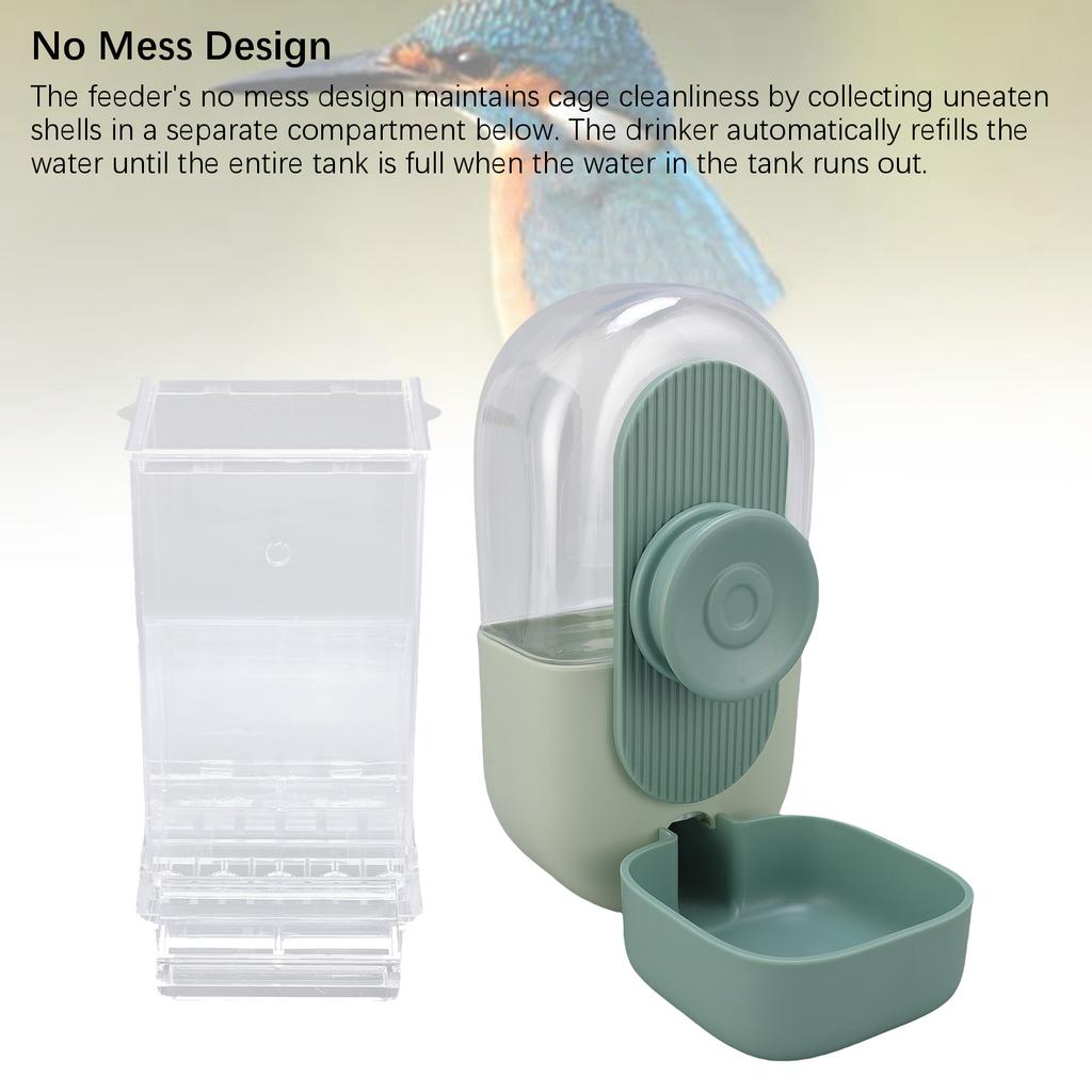 Bird Feeder Water Dispenser Set Automatic Parrot Feeder Food Container Drinker for Cage Cockatiels Finches Lovebirds