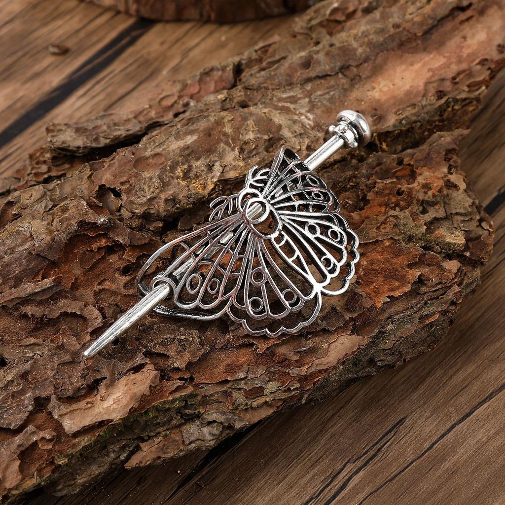 Punk-style Retro Viking Butterfly Alloy Hairpin Parties Music Festivals Cosplay Occasions Fashionable and Personalized Headwear