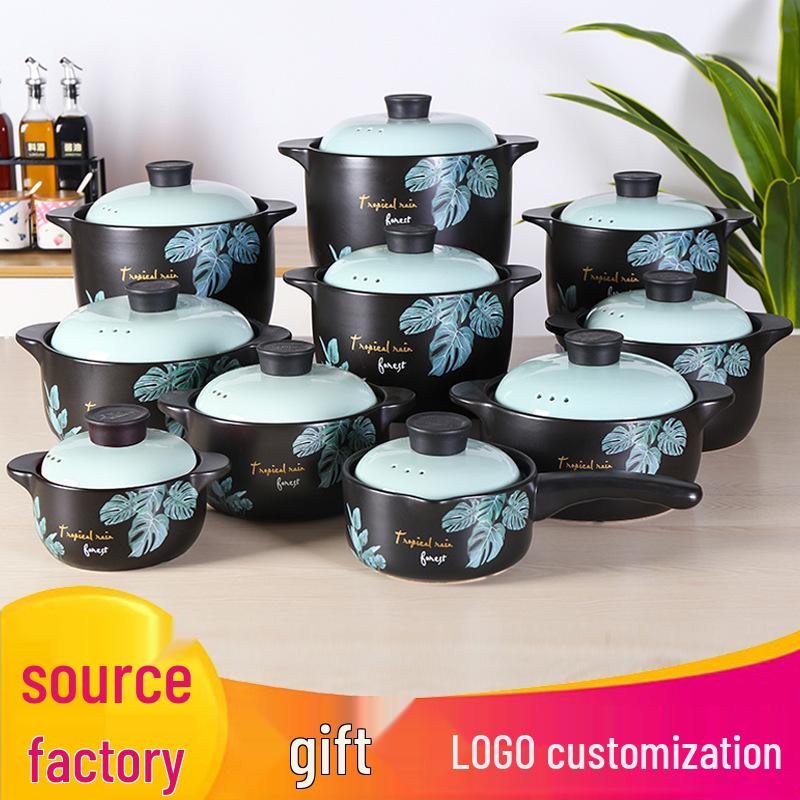 Large Capacity Heat Resistant Ceramic Stew Pot Ming Health Home Gift