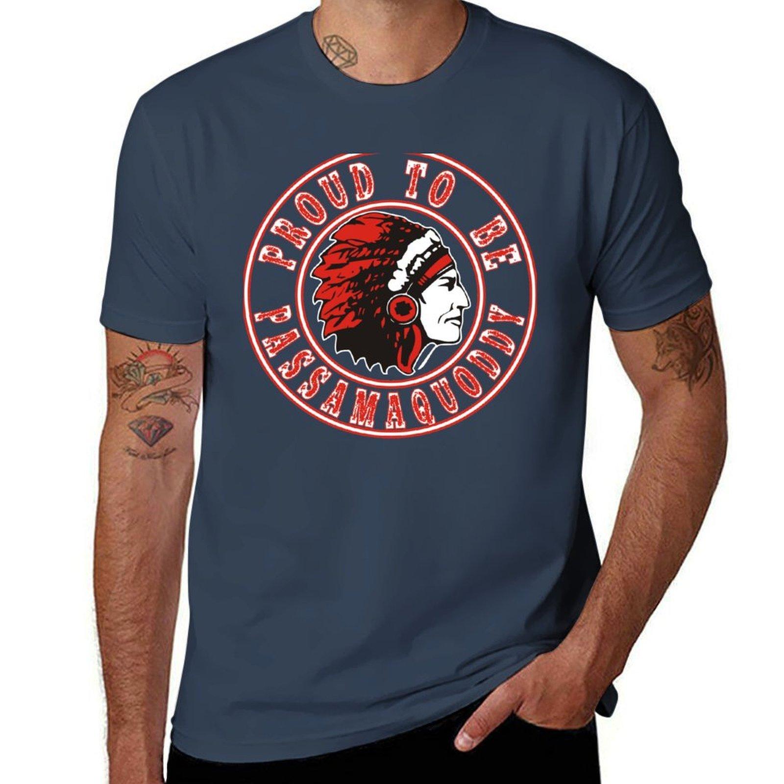 Native American proud to be Passamaquoddy TShirt Casual Graphic Print Tee S