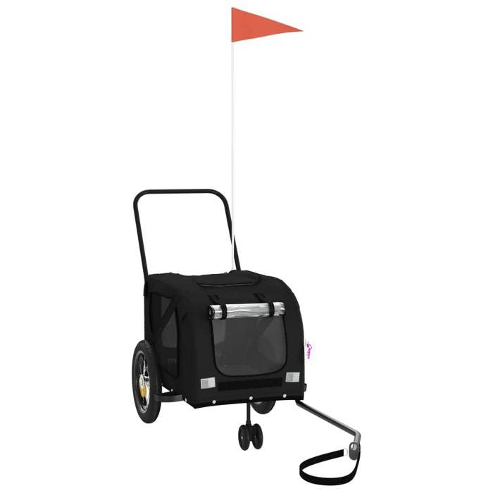VidaXL Pet Bike Trailer Black 93891