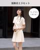 Golf Wear Short Sleeve Polo Pleated Tennis and Culottes Set for Spring and Solid and MOHO&MO Women's Set Shirt, Skirt, Wear, Sportswear, T-Shirt,