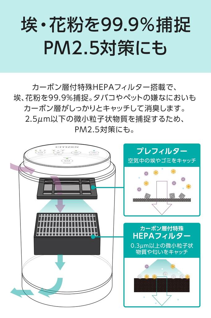 Citizen UV sterilization air purifier airplant APUA910