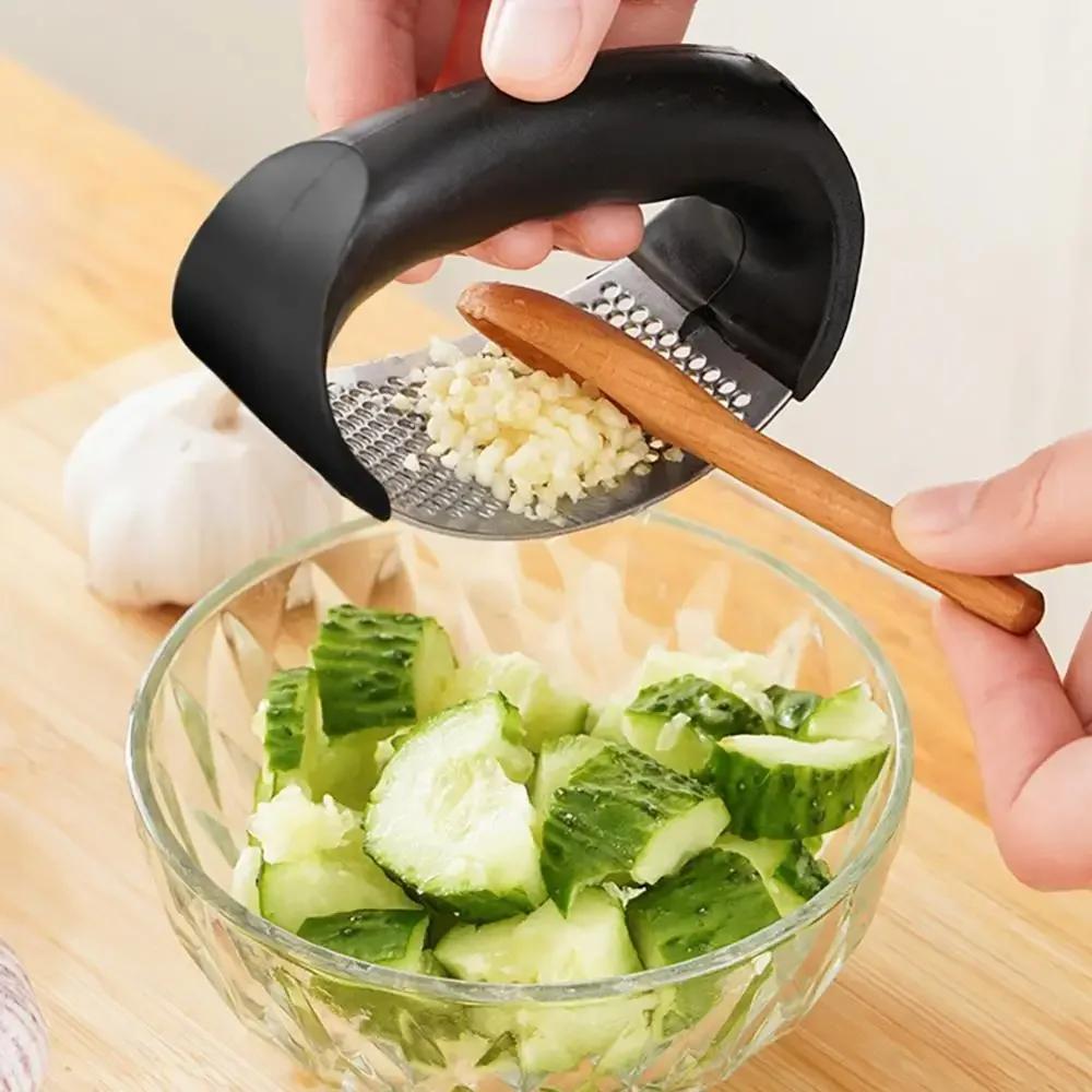 Stainless Steel Garlic Press Crusher Manual Garlic Mincer Chopping Garlic Tool Garlic Crusher Tools Kitchen Accessories Gadget