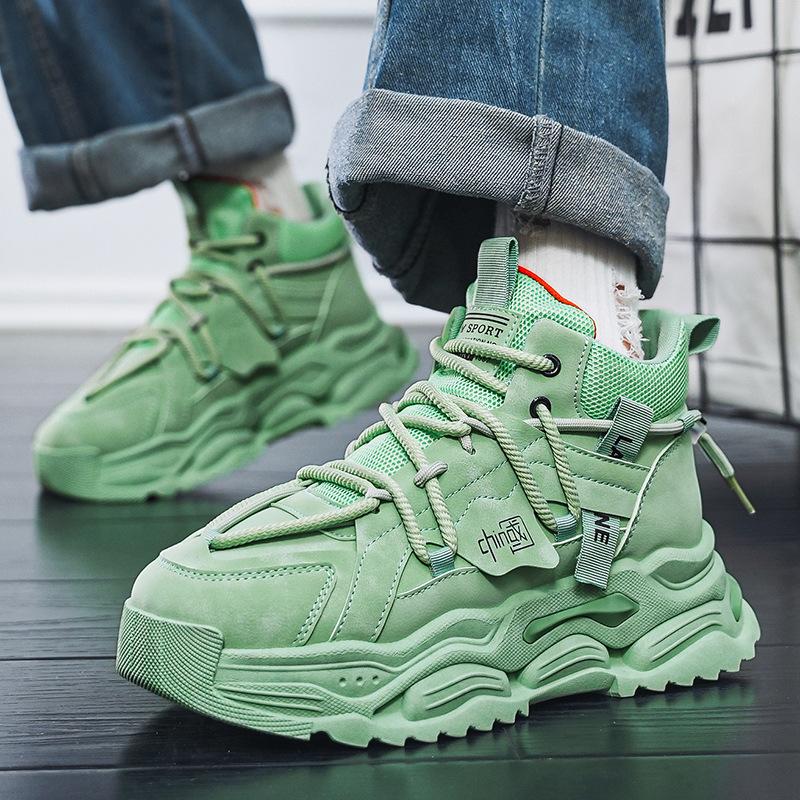 New Personalized Men's Shoes Thick soled Tall Fashion Casual Shoes Student Lightweight Morning Running Sports Shoes sneakers men