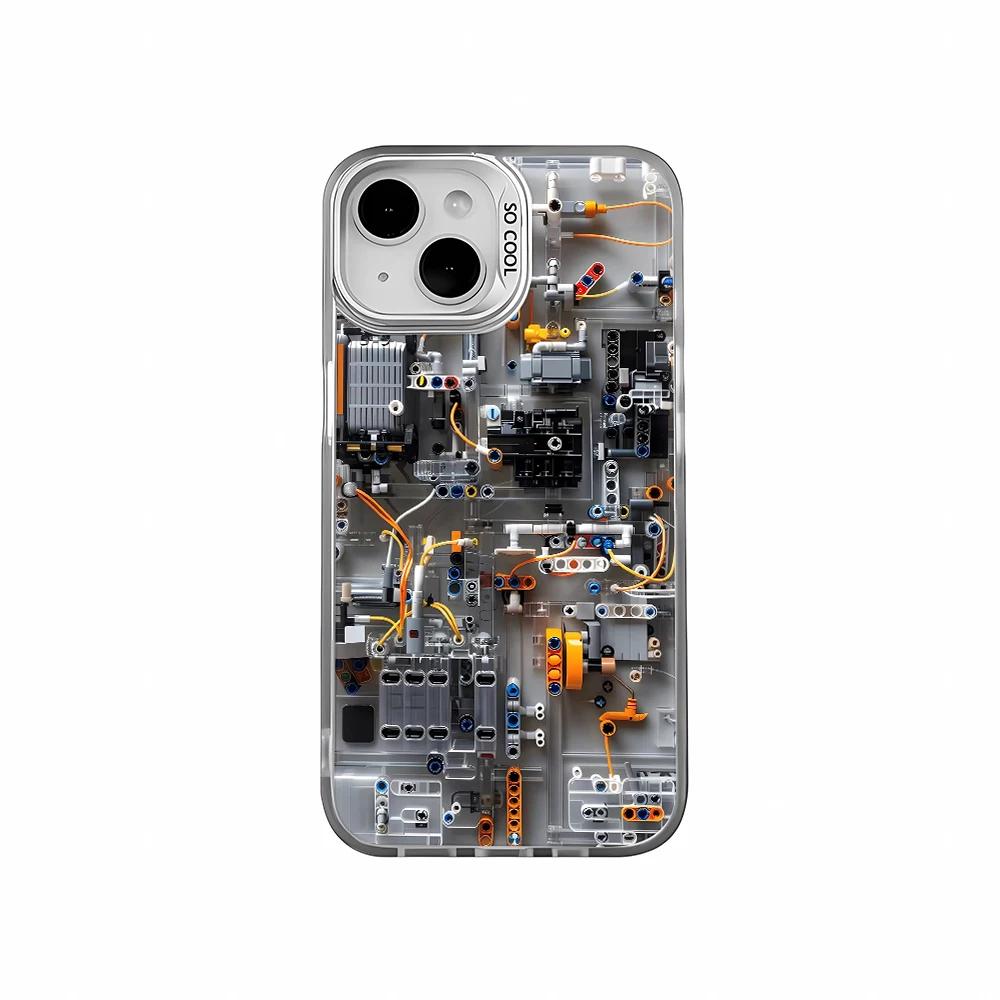 Advanced Circuit Board Phone Case for iPhone 17 16 15 14 13 12 11 Pro/ Max/Plus Shock AbsorberCover Case Coque