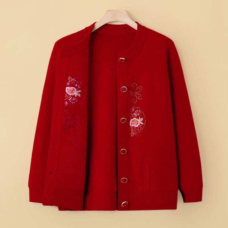 Women's Loose Fit Floral Knit Cardigan